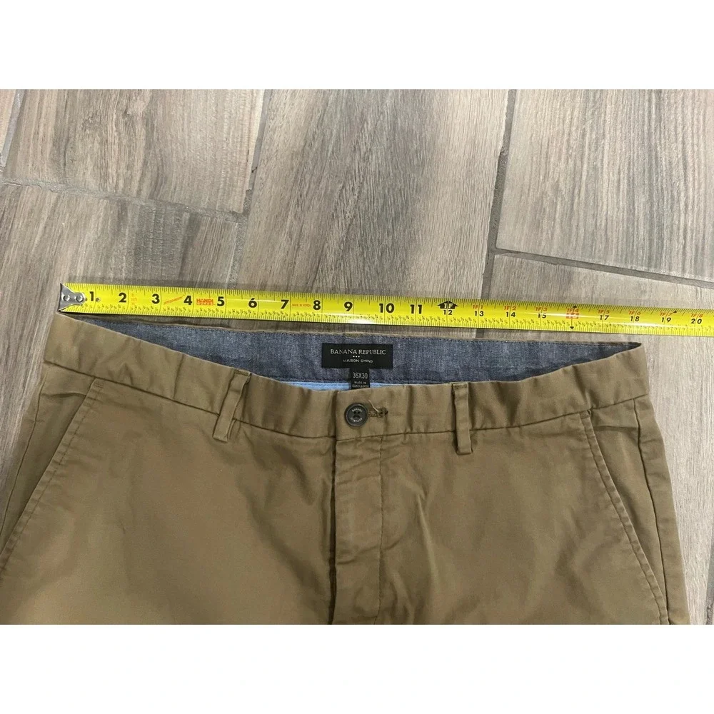 Banana Republic Mason Chino Pants Khaki Tan Athletic Tapered Sz 36x30 Office